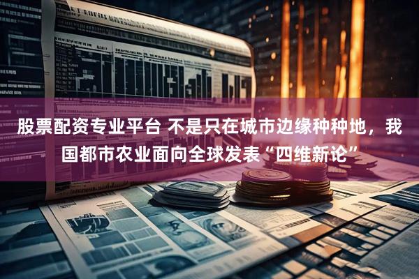 股票配资专业平台 不是只在城市边缘种种地，我国都市农业面向全球发表“四维新论”